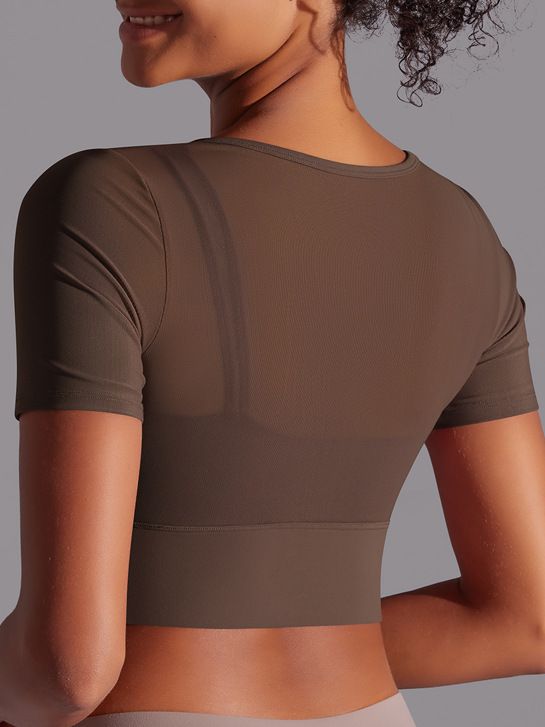 ZASUWA Women's Sexy Mesh Hollow Out Breathable Short Sleeve Tops - Perfect for Night Out, Party, and Summer Fashion