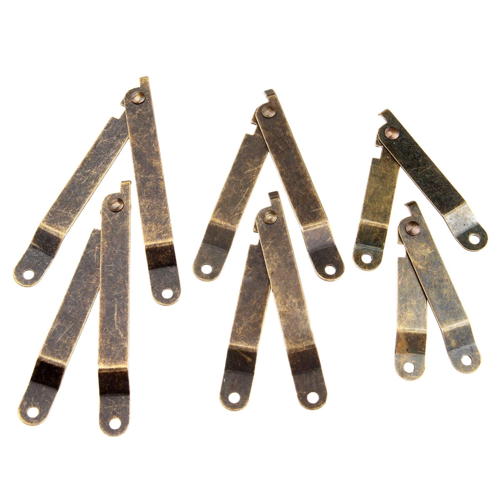 Antique Bronze Self-Installing Furniture Hinges 2PCS - 67x11mm Lid Support Hinges for Cabinet Doors, Kitchen Cupboards & Display Boxes | Durable Stay Hinges for Smooth Opening & Closing | Perfect for Home, Office & Retail Furniture Accessories
