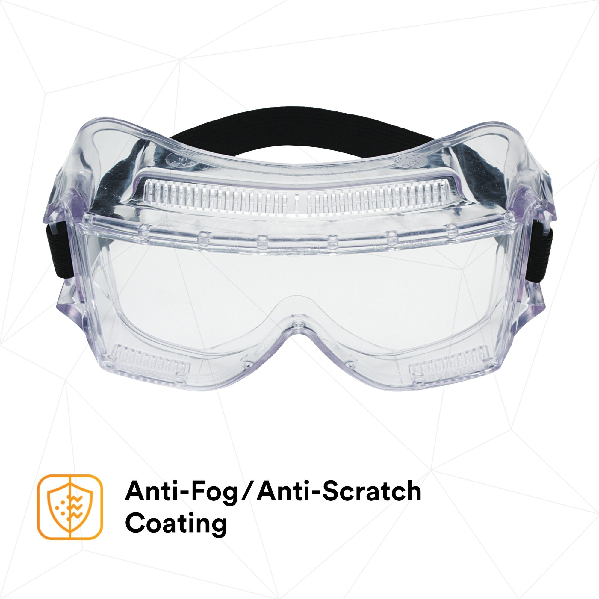 3M Centurion Impact Safety Goggles 452AF with Anti-Fog Clear Lens - Protective Eyewear for Construction, Lab Work & DIY Projects