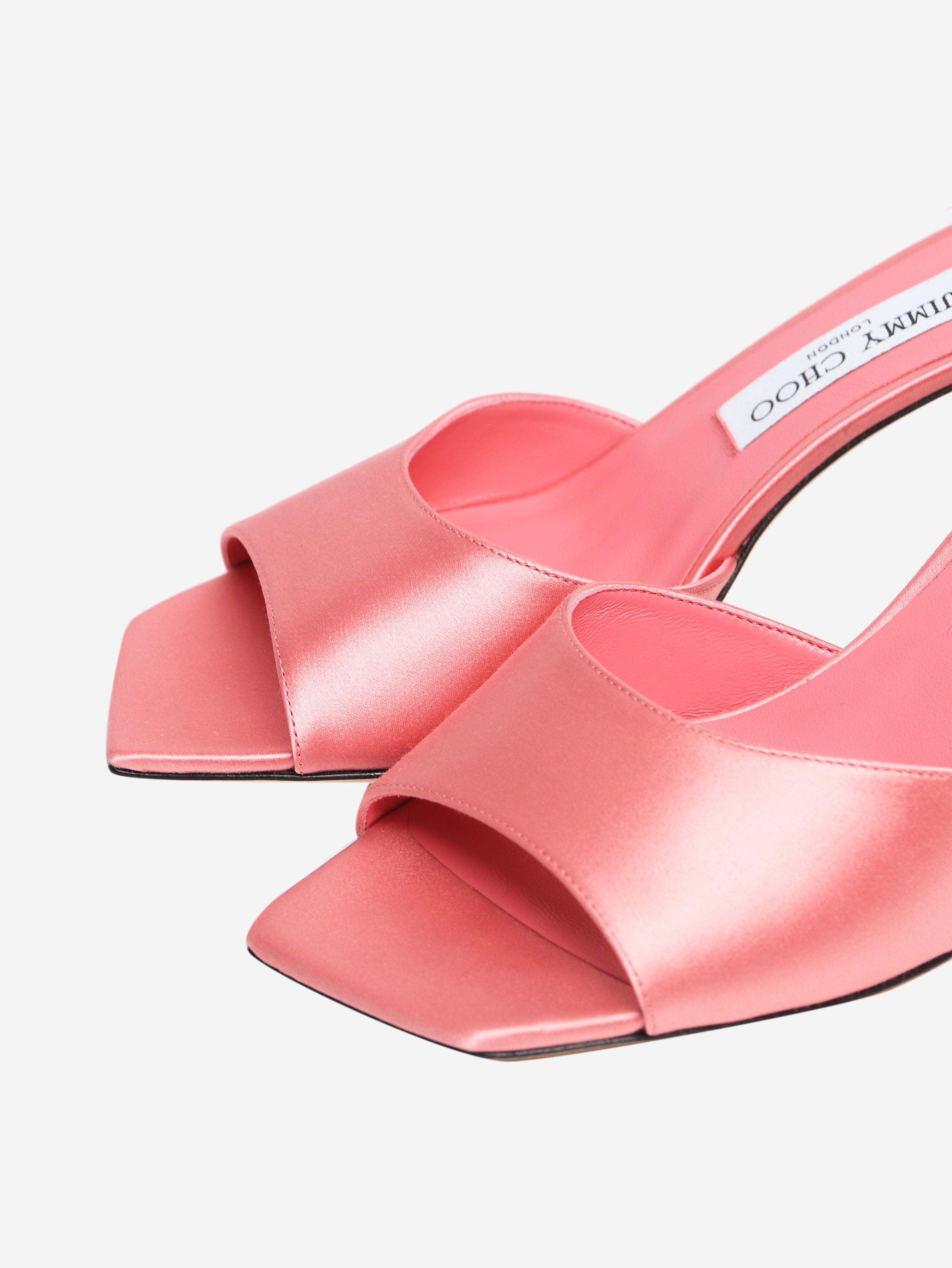 Candy Pink Valentino 70mm Satin Mules - Women's Size EU 38.5 (US 8) - Luxury High Heel Slides for Parties, Weddings & Evening Events