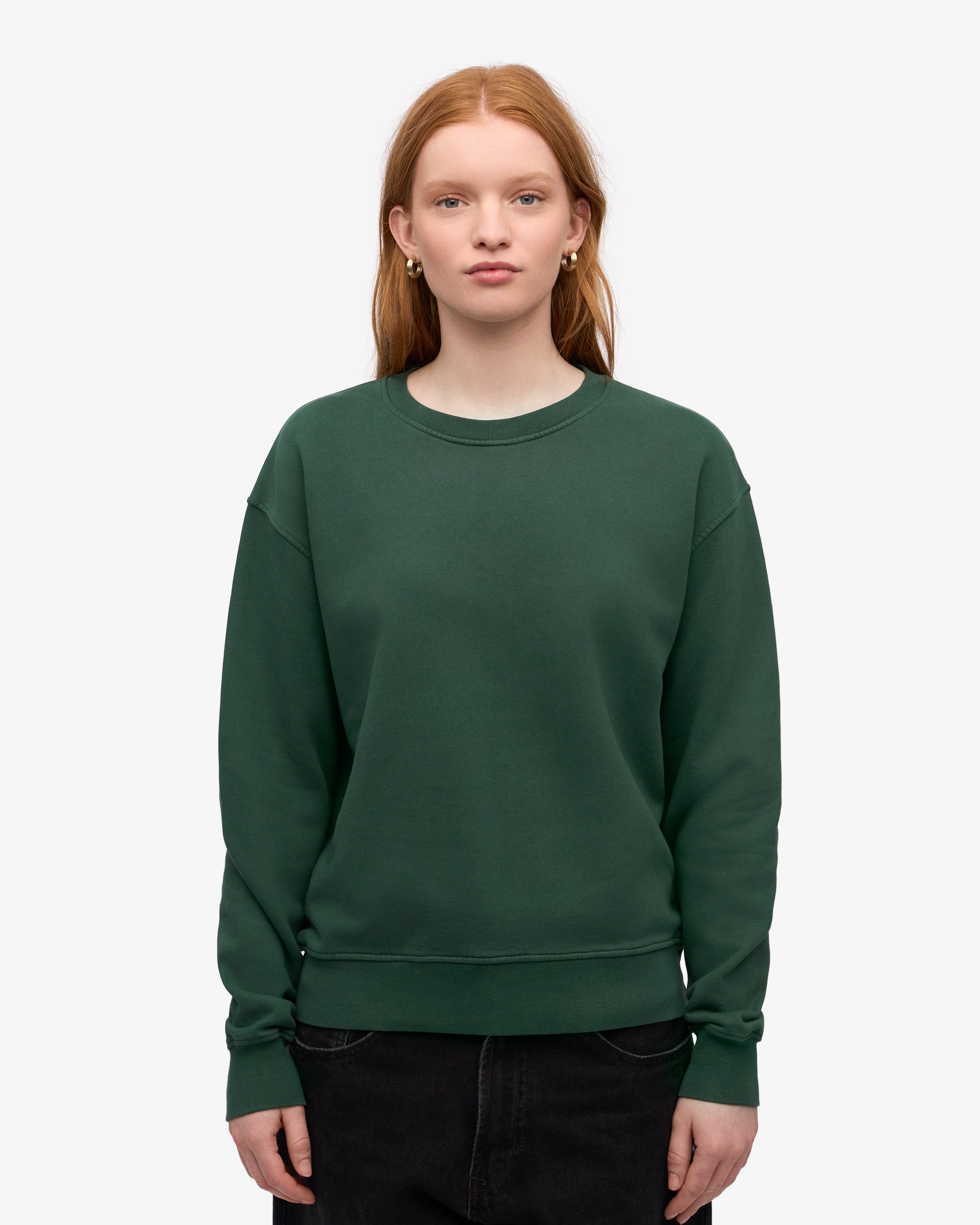 Women's Classic Organic Cotton Crew Neck T-Shirt - Emerald Green | Soft & Comfortable Casual Wear for Everyday Outfits