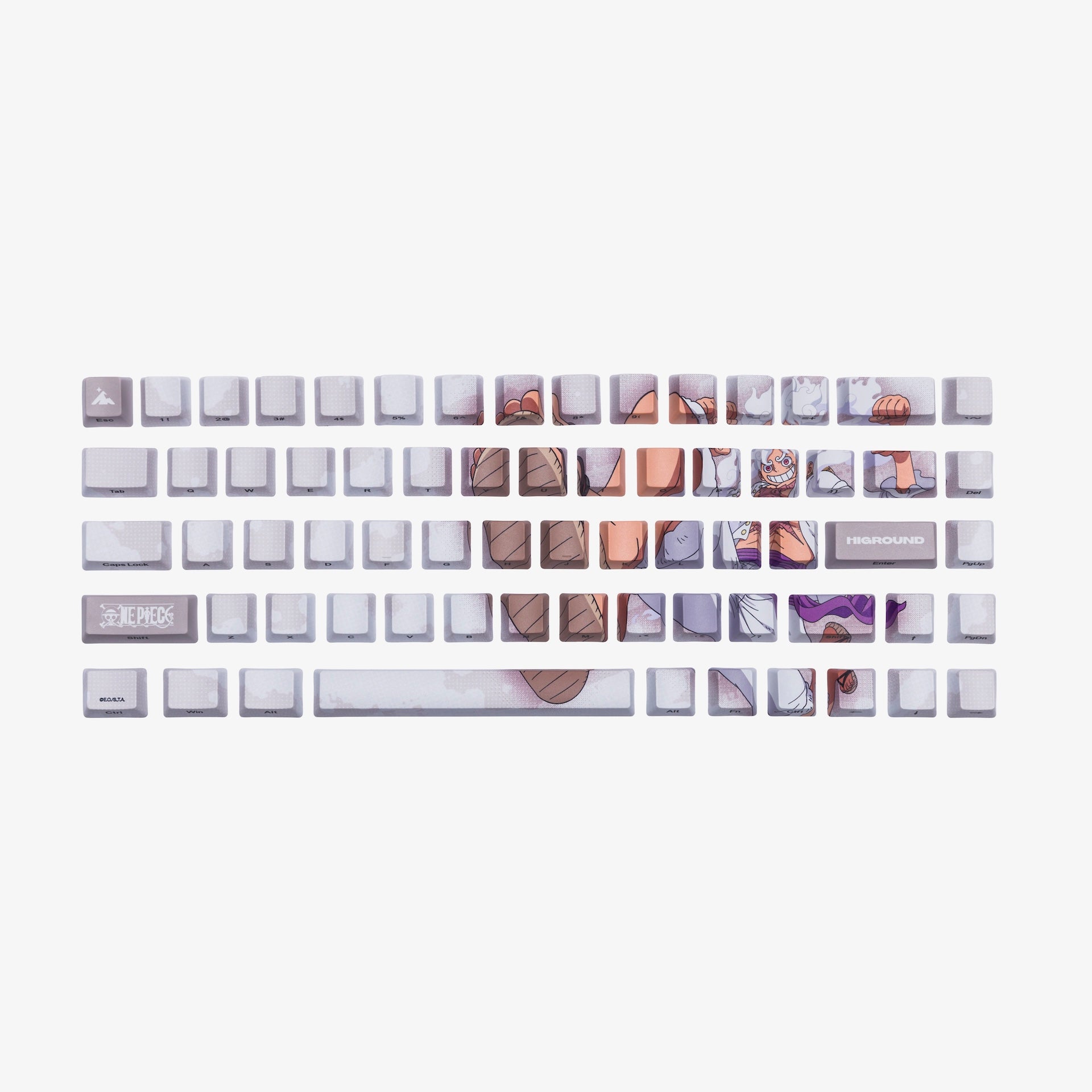 One Piece x HG 68 Keycaps Set - Gear 5 Anime Mechanical Keyboard Keycaps for Gaming & Typing - Perfect for One Piece Fans & Mechanical Keyboard Enthusiasts