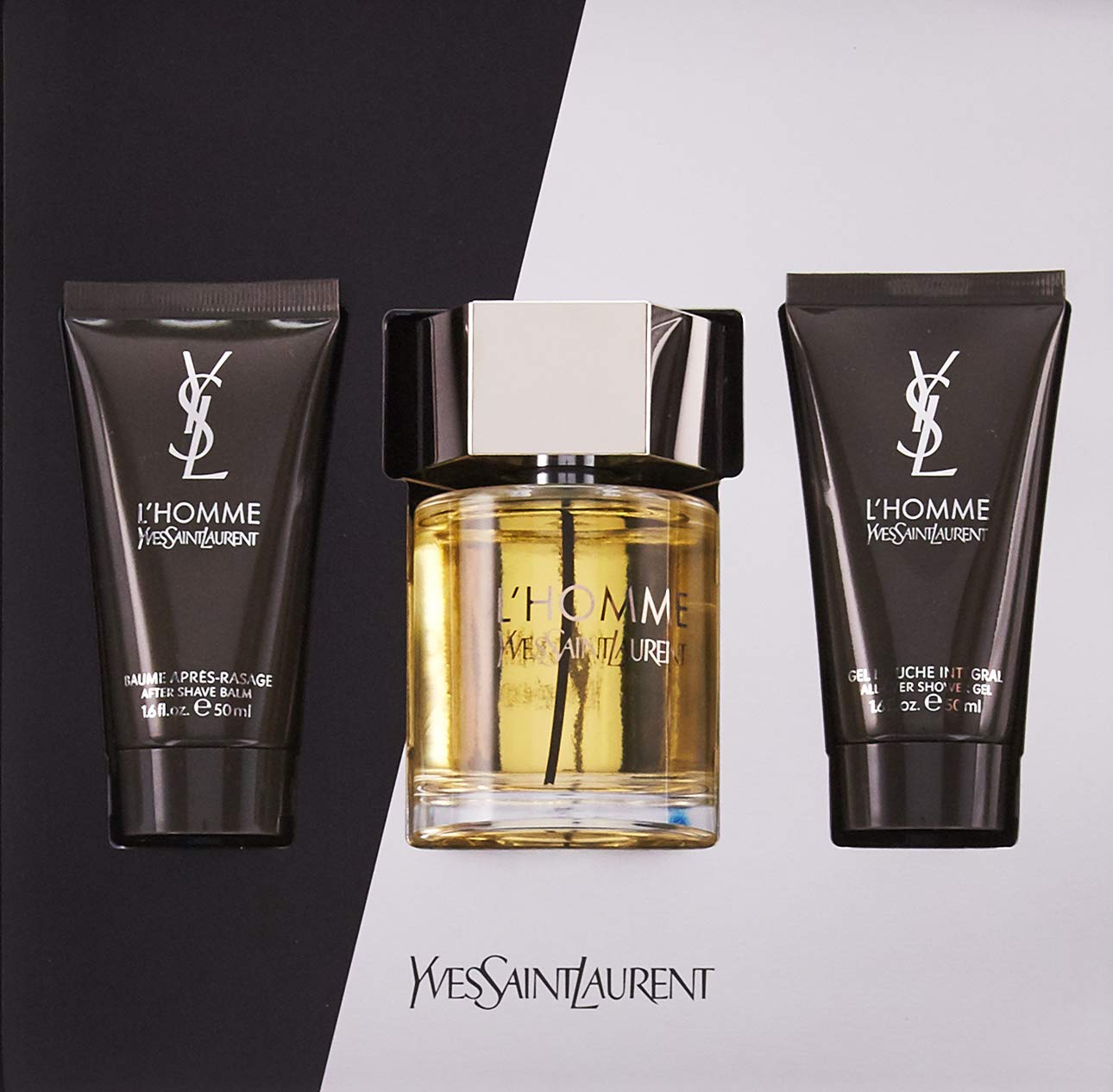 Yves Saint Laurent L'Homme Men's Gift Set - Eau De Toilette Spray, After Shave Balm & Shower Gel | Luxury Cologne Set for Him | Perfect for Birthdays, Anniversaries & Special Occasions