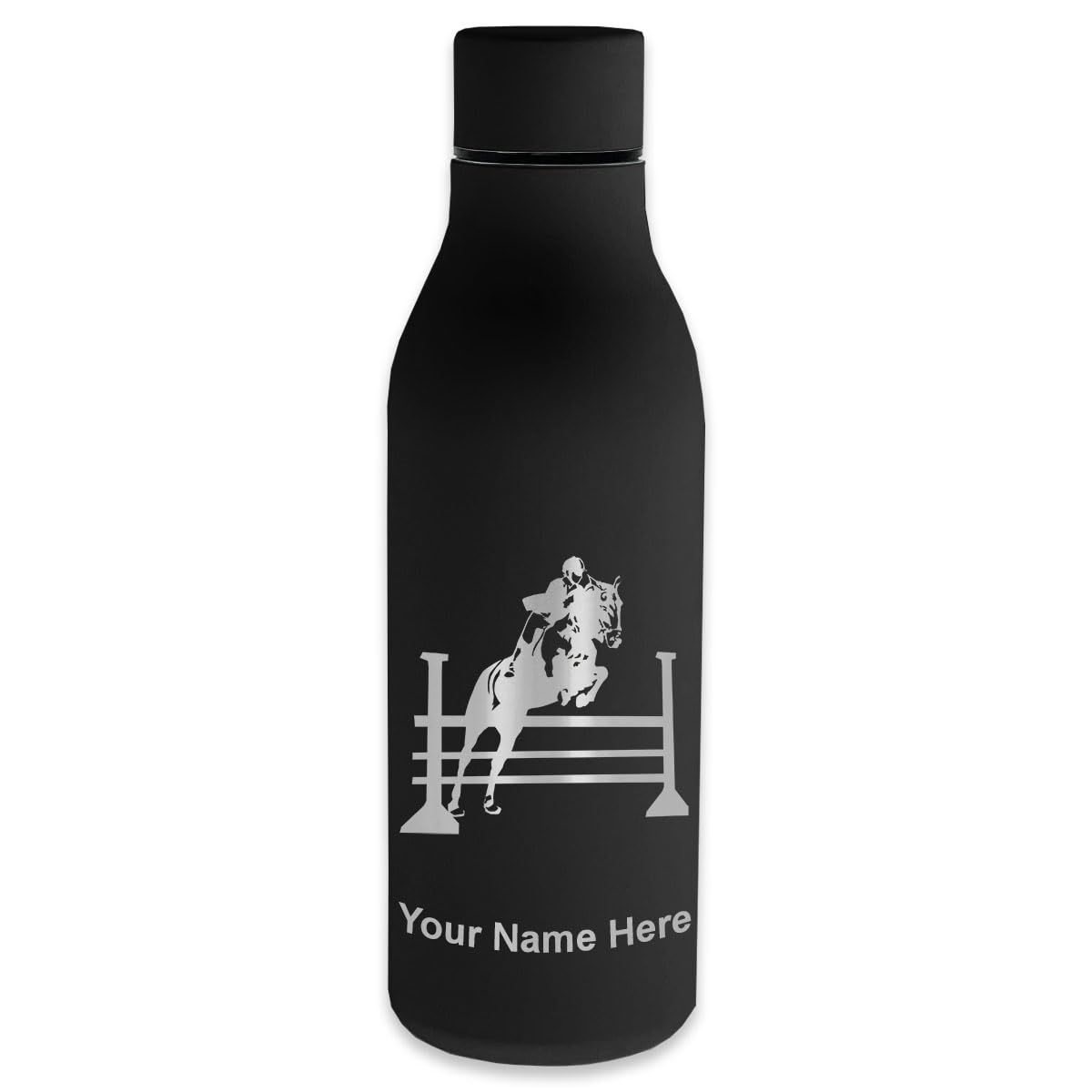 LaserGram 20oz Double Wall Insulated Stainless Steel Water Bottle with Personalized Engraving - Leakproof & Sweatproof - Ideal for Gym, Hiking, Workouts & Outdoor Activities