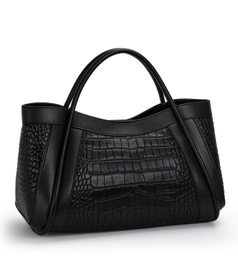 Premium Genuine Leather Tote Bag for Women - Large Capacity Shoulder Bag & Crossbody Purse - Perfect for Work, Travel & Everyday Use