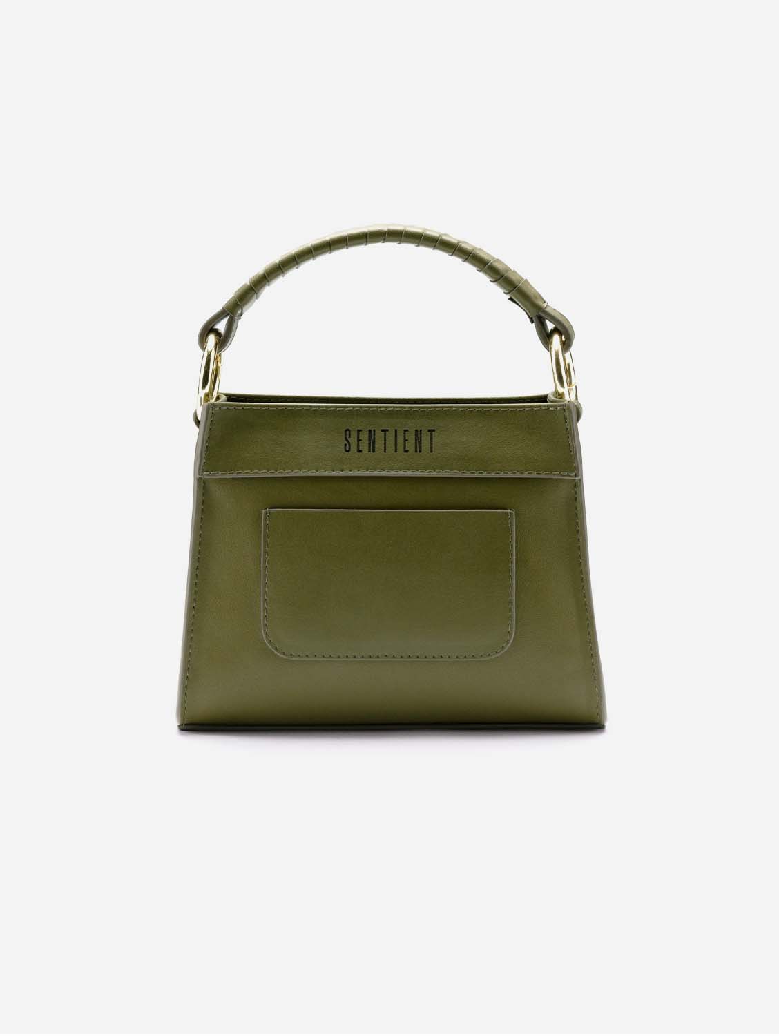 Panthera Desserto® Vegan Cactus Leather Mini Tote Bag - Eco-Friendly Moss Green Handbag for Women | Perfect for Work, Travel & Everyday Use