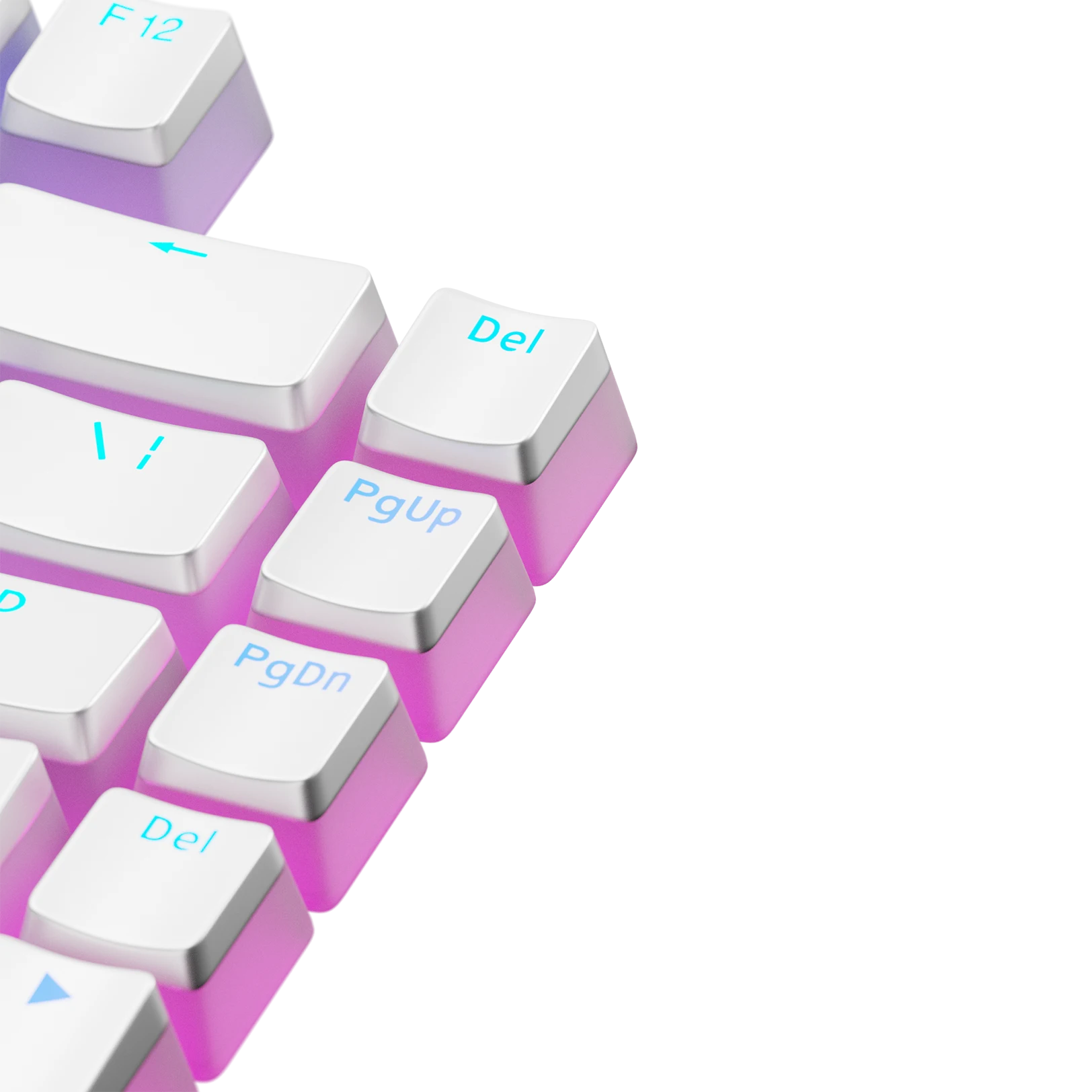 Aura V3 White Keycaps for Mechanical Keyboards - Premium PBT Keycap Set with Shine-Through Design for Gaming & Typing (US Layout) - Perfect for PC, Mac, and Office Workstations