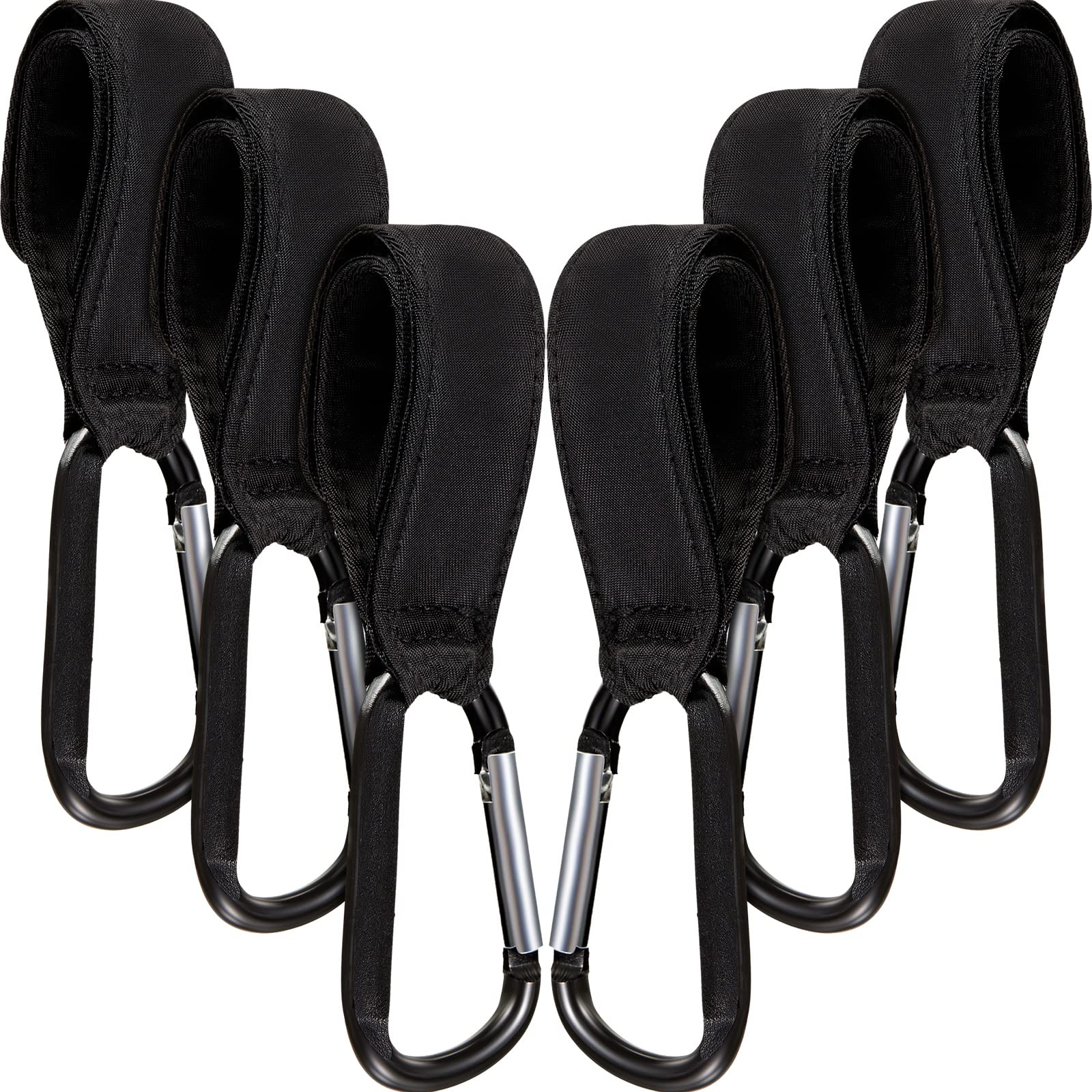 6 Pack Baby Stroller Hooks - Heavy Duty Pram Clips for Diaper Bags, Grocery Shopping & Backpacks | Stroller Accessories for Parents | Perfect for Shopping Trips, Park Visits & Daily Errands