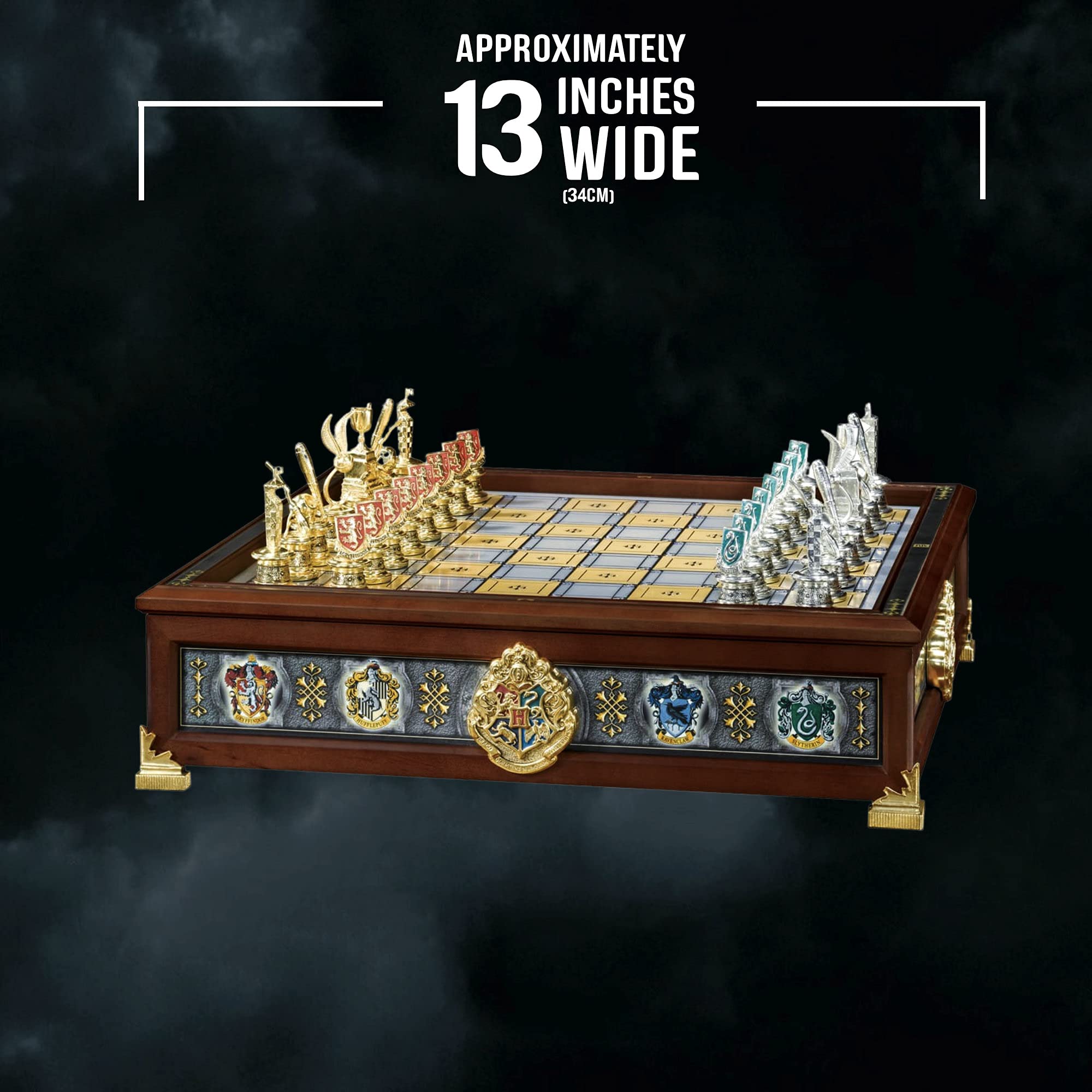 Warner Bros Harry Potter Wizard Chess Set - Official Collectible Game for Fans & Home Decor | Perfect for Movie Nights & Gifts