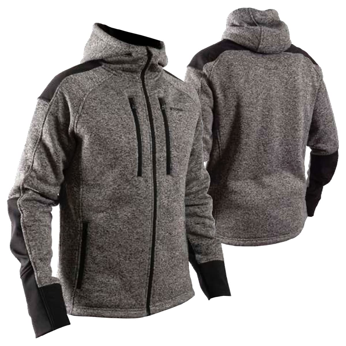 Tobe Mountain Fleece Jacket for Men & Women - Soft Warm Winter Outdoor Jacket, Marl Gray, Medium Size - Perfect for Hiking, Camping & Cold Weather Activities