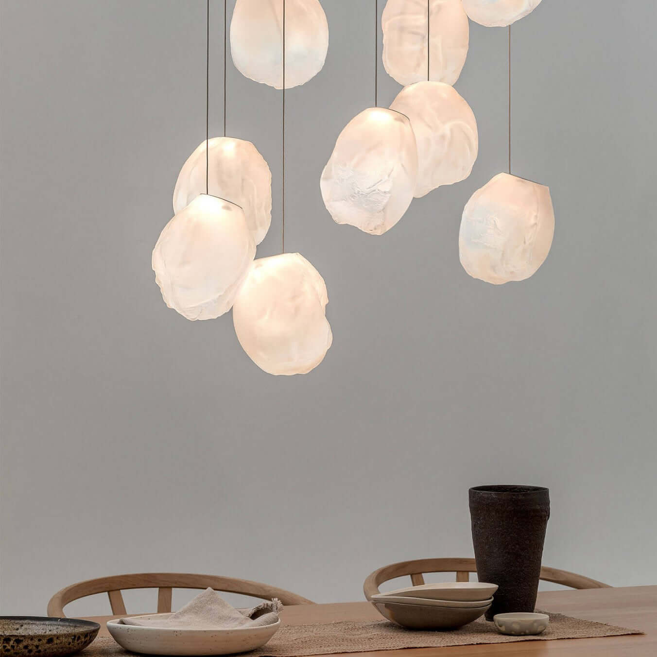 Stylish Blowing Liquid Glass Pendant Light - Modern Handcrafted Glass Chandelier for Dining Room, Kitchen Island & Bedroom Decor