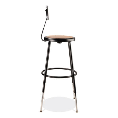 NPS 6200 Series Heavy Duty Adjustable Stool with Backrest - 25