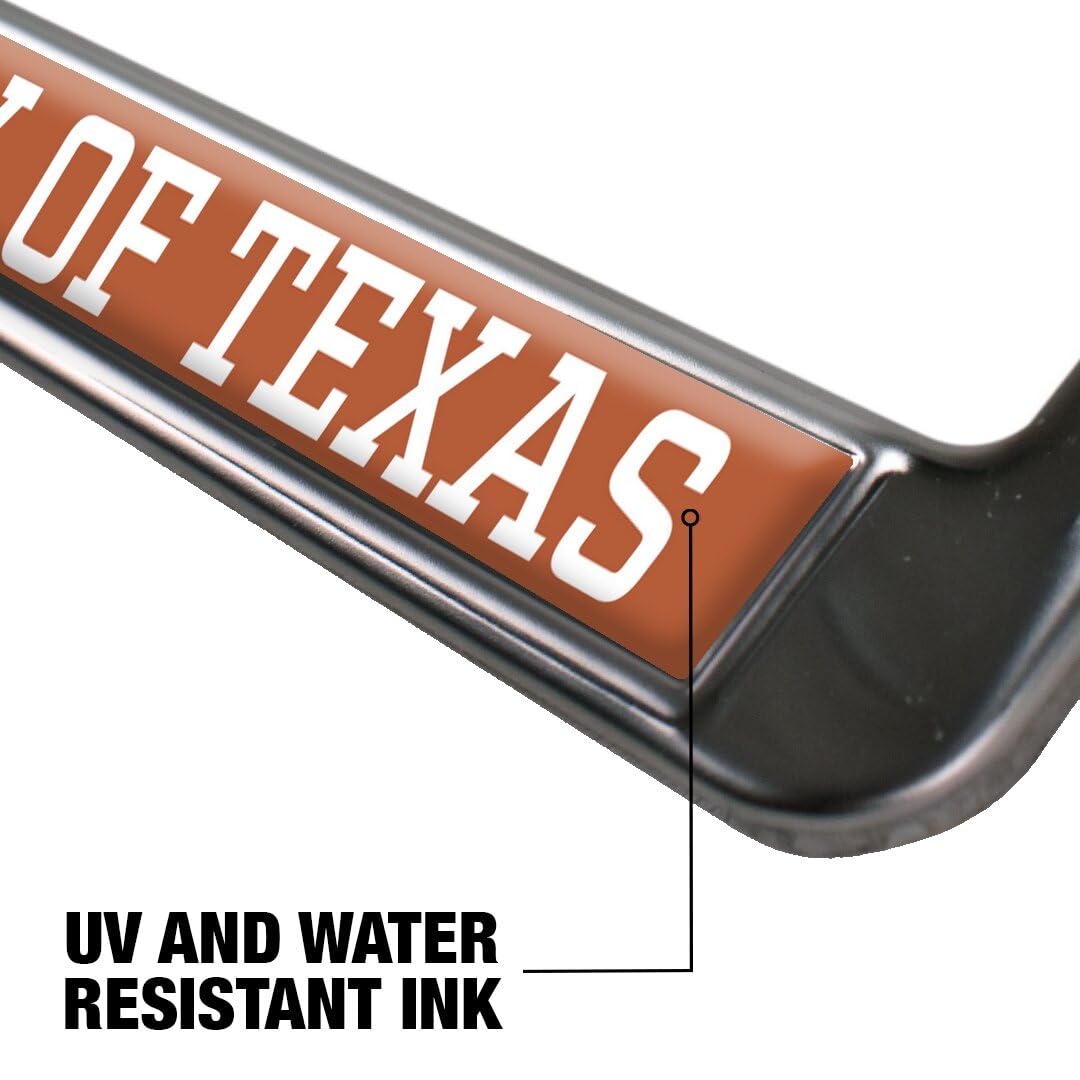 University of Texas Mom Full Size Standard License Plate Metal Frame - Durable Car Accessory for UT Fans - Perfect for Gifts, Tailgating & School Pride