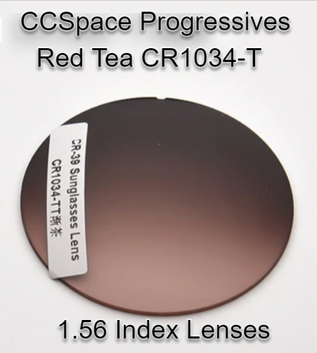 CCSpace Aspheric Progressive Vision Dyed CR-39 Lenses - Premium Eyewear for Reading, Computer & Daily Use - Clear Vision at All Distances