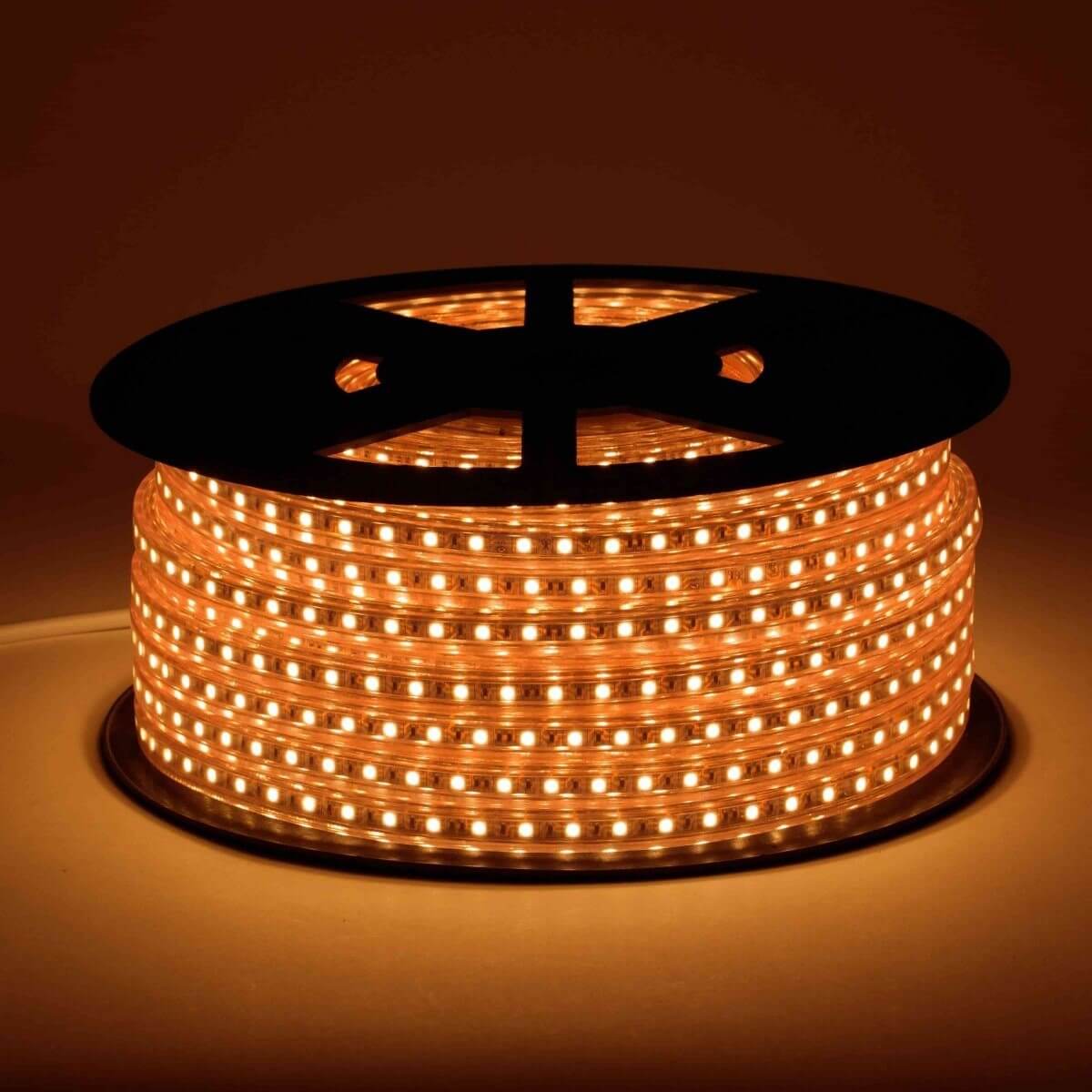 120V Amber LED Strip Lights - Turtle Friendly, Custom Length Cuts for Home Decor, Aquariums & Outdoor Lighting