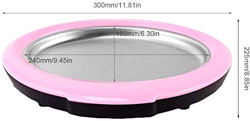 Pink Ice Cream Roll Maker Machine - DIY Rolled Ice Cream & Frozen Yogurt Maker with Non-Stick Plate - Perfect for Parties, Dessert Shops & Home Use