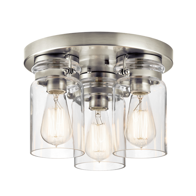 Brinley Flush Mount Ceiling Light Fixture - Modern LED Lighting for Bedroom, Kitchen, Hallway & Living Room
