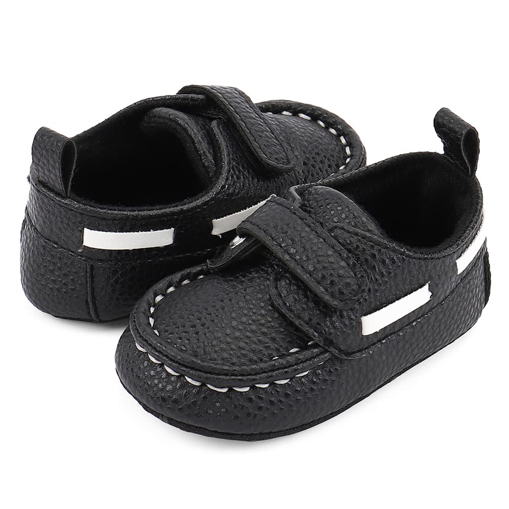 MASOCIO Baby Boys Soft Sole Moccasin Shoes - First Walking Shoes for Infants & Toddlers | Comfortable & Stylish Casual Flats for Everyday Wear, Playtime & Special Occasions