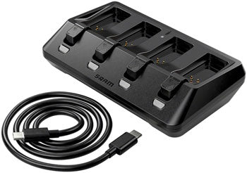 SRAM AXS 4 Port Battery Charger - Fast Charging for SRAM eTap & RockShox AXS Components | Compatible with All AXS Batteries (Battery Sold Separately) | Perfect for Road Bikes, Mountain Bikes & E-Bikes