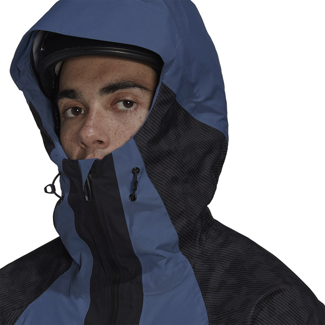 adidas Men's Terrex Techrock Primeknit RAIN.RDY Waterproof Hiking Jacket (HU1829) - Lightweight Outdoor Raincoat for Trekking & Mountain Climbing