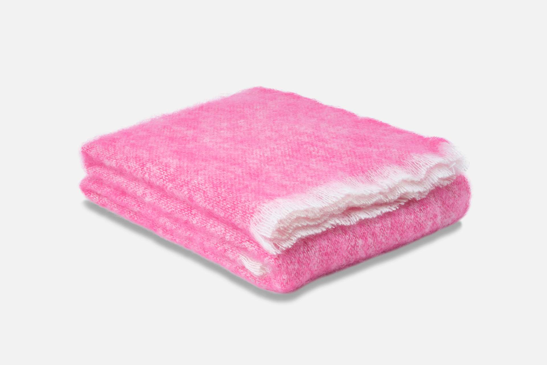 Soft & Cozy Raspberry Mooneen Mohair Throw Blanket - Luxurious Handmade Knit Blanket for Couch, Bed & Home Decor - Perfect for Gifts, Winter & Cozy Evenings