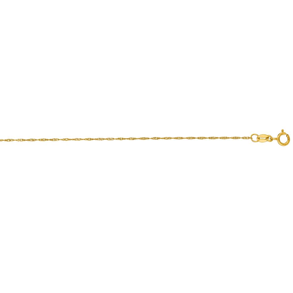 14K Gold 1mm Singapore Chain Necklace for Women - Dainty Delicate Layering Jewelry - Perfect for Everyday Wear, Gifts & Special Occasions