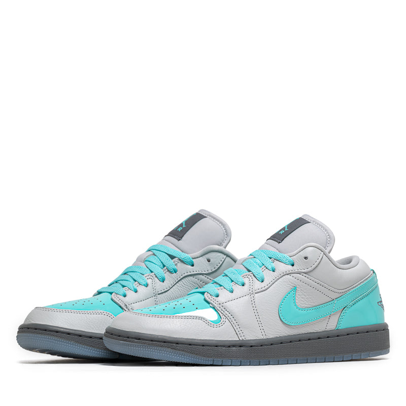 Women's Air Jordan 1 Low SE Sneakers - Photon Dust/Aurora Green - Comfortable Casual & Athletic Shoes for Running, Gym, and Streetwear Fashion