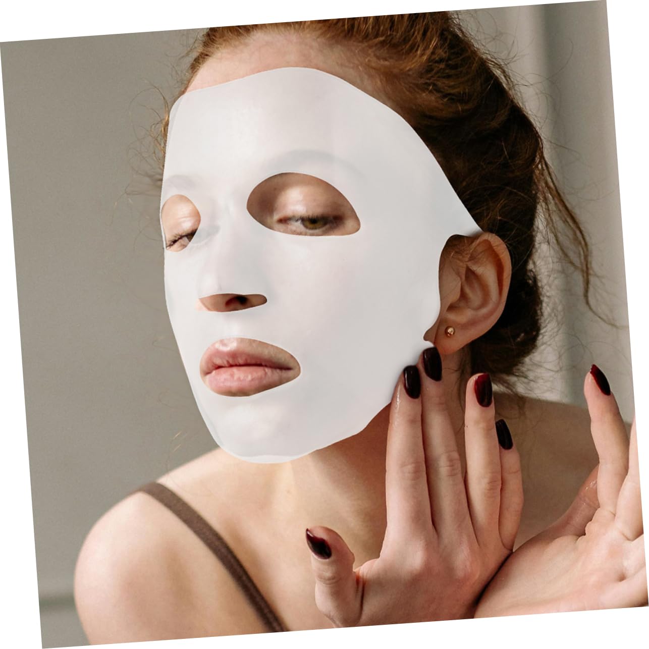6-Piece Reusable Facial Mask Cover - Forehead & Brow Skincare, Overnight Collagen Jelly Mask for Sleep & Anti-Aging | Perfect for Nighttime Skincare Routine, Spa Days & Self-Care Relaxation