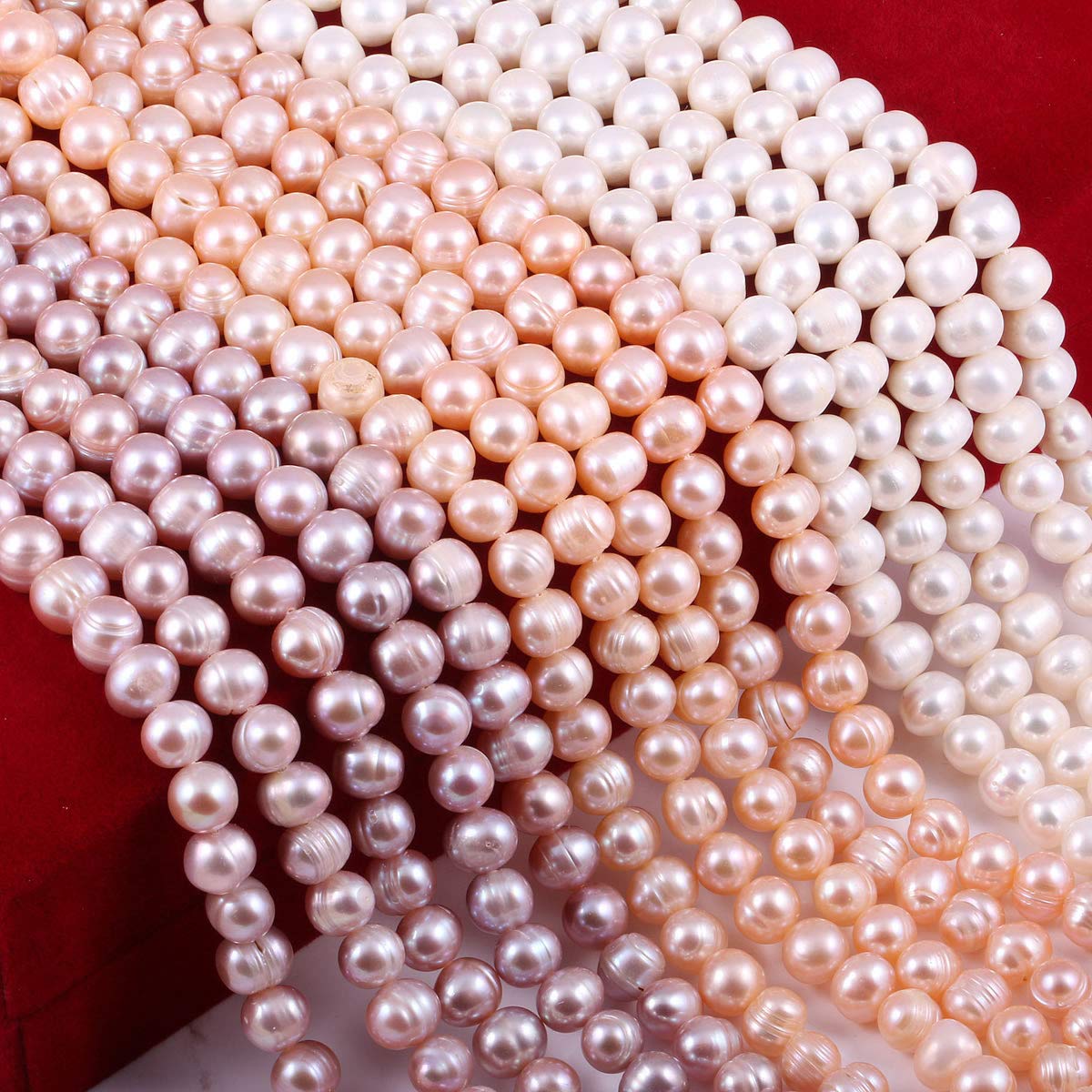 7-8mm White Cultured Freshwater Pearl Beads for Jewelry Making - DIY Necklace & Bracelet
