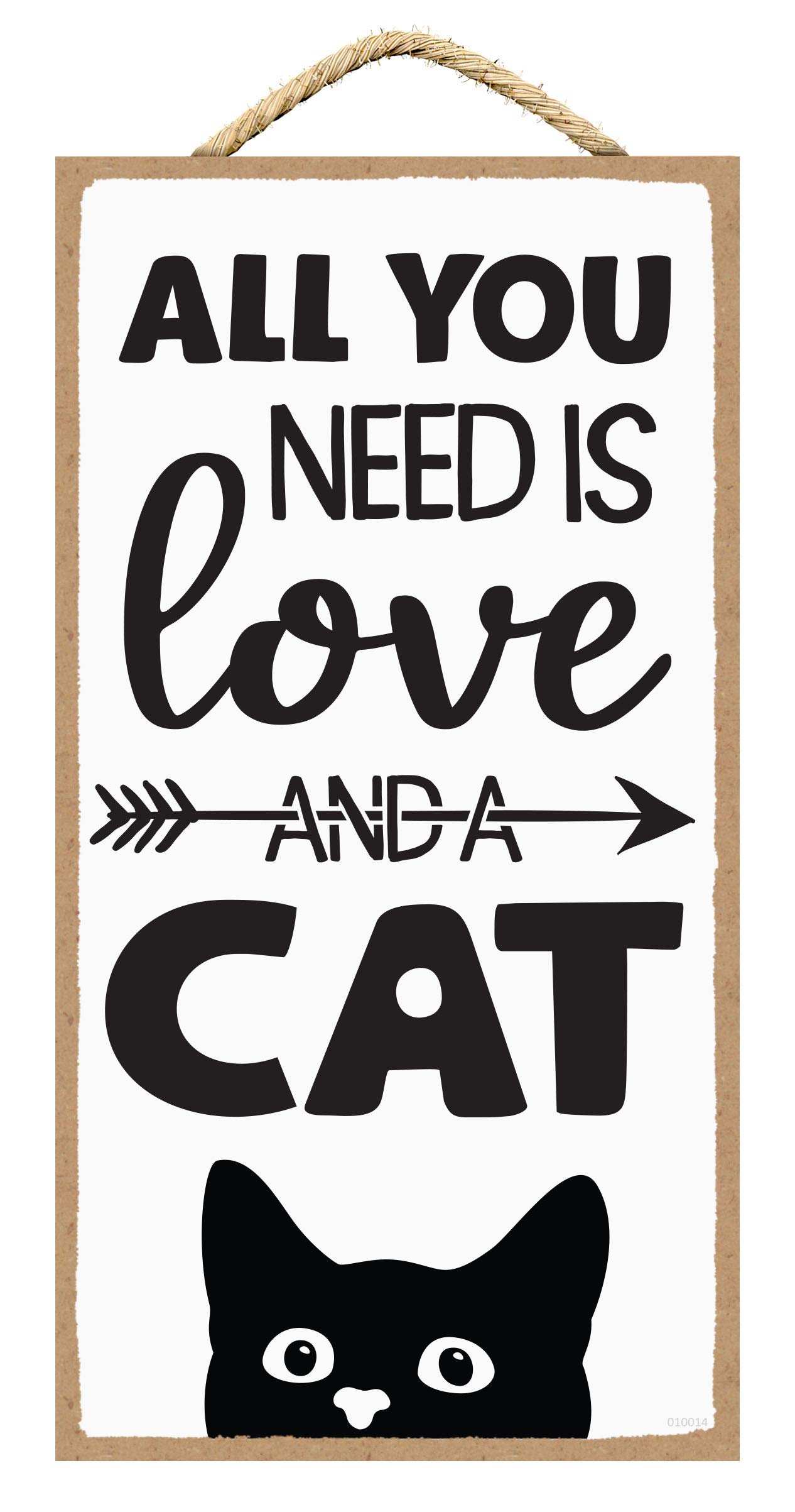 Cat Decor Signs - Love and a Cat - Handmade Wooden Wall Art for Pet Lovers - Perfect for Living Room, Bedroom & Cat Nursery Decor