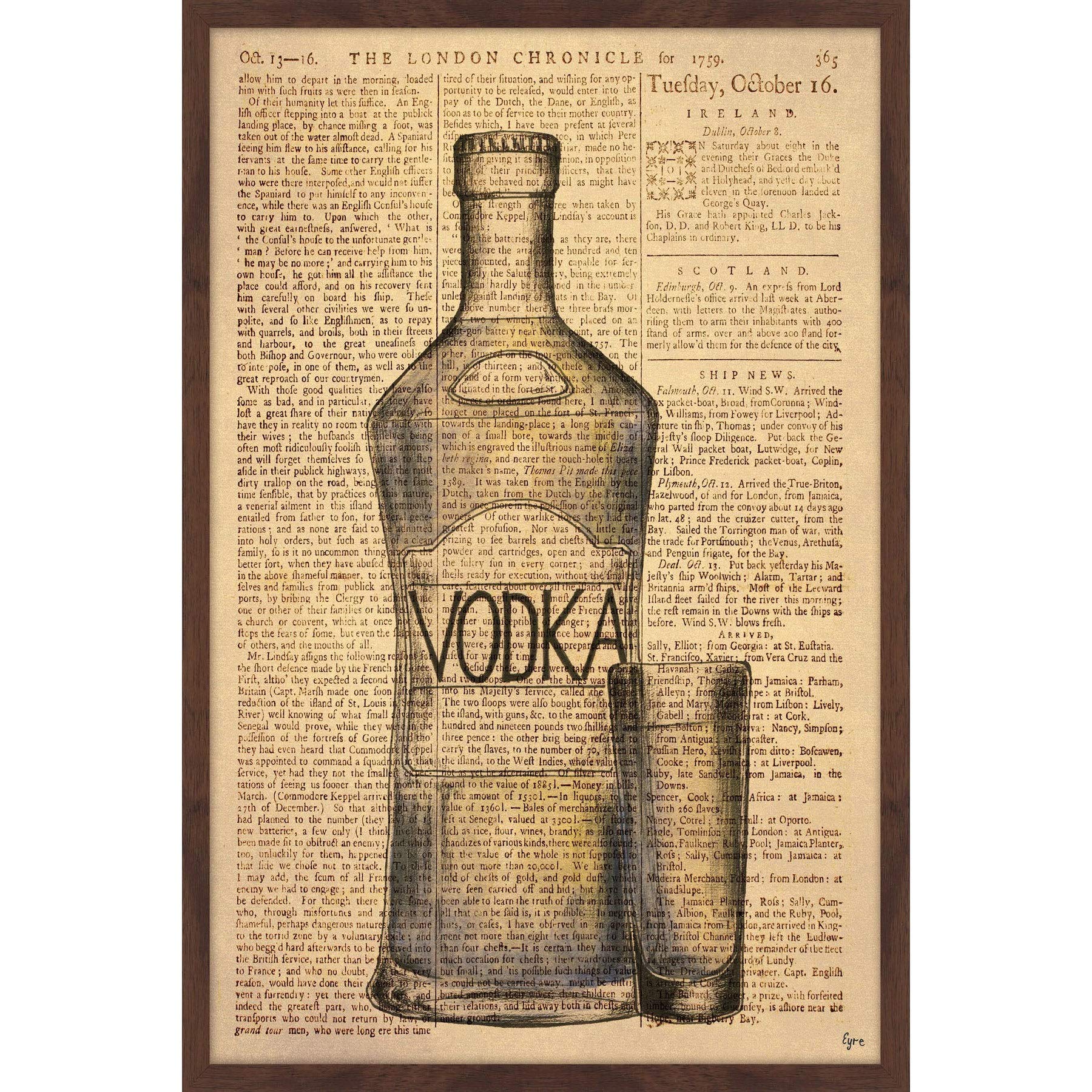 Handmade Frozen Vodka II Framed Print 12x18 by Marmont Hill - Premium Wall Art for Living Room, Bedroom & Office Decor