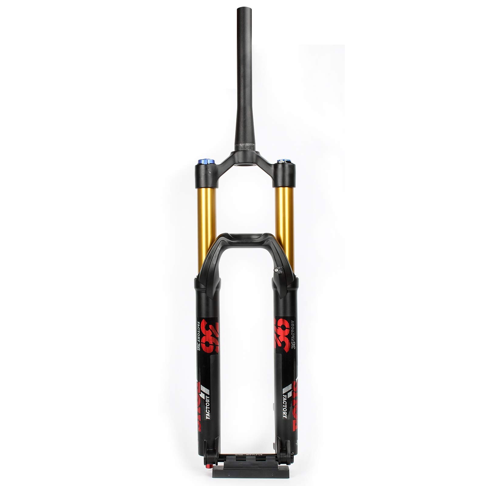 27.5 & 29 Inch Mountain Bike Forks - 15x110mm Thru Axle, 160mm Air Suspension Travel for Downhill/DH Bikes (Gold Inner Tube) - Perfect for Trail Riding, Enduro & Mountain Biking Adventures