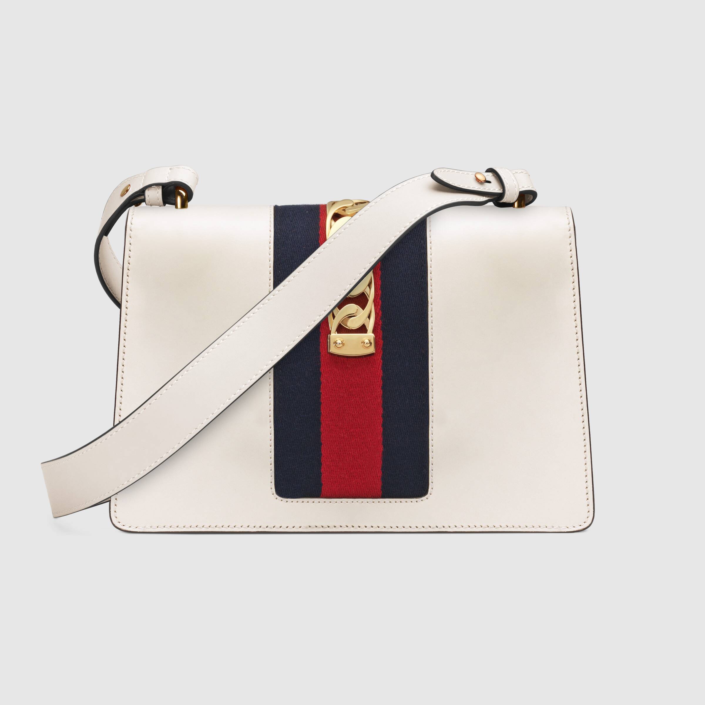 Gucci Sylvie Small Shoulder Bag in Off White | Luxury Leather Crossbody Purse for Women | Perfect for Date Night & Office Wear
