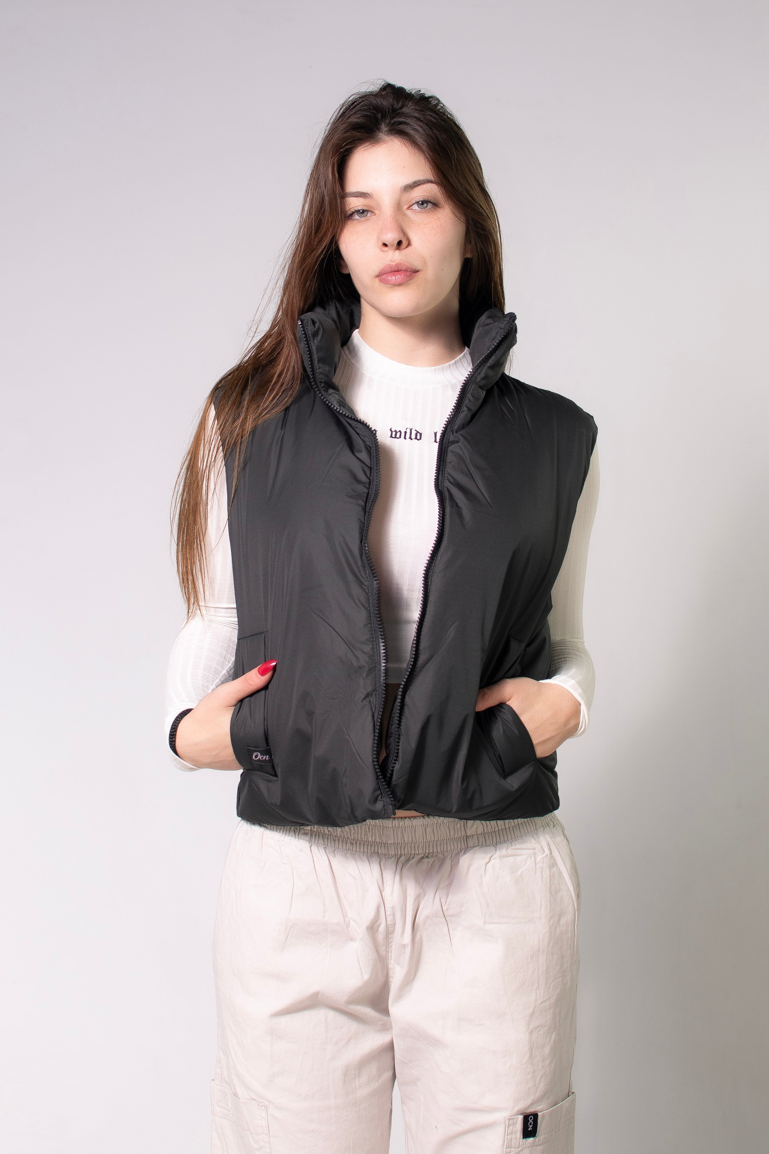 OCN M Smooth Black Vest for Men - Lightweight & Comfortable for Outdoor Activities, Work & Casual Wear