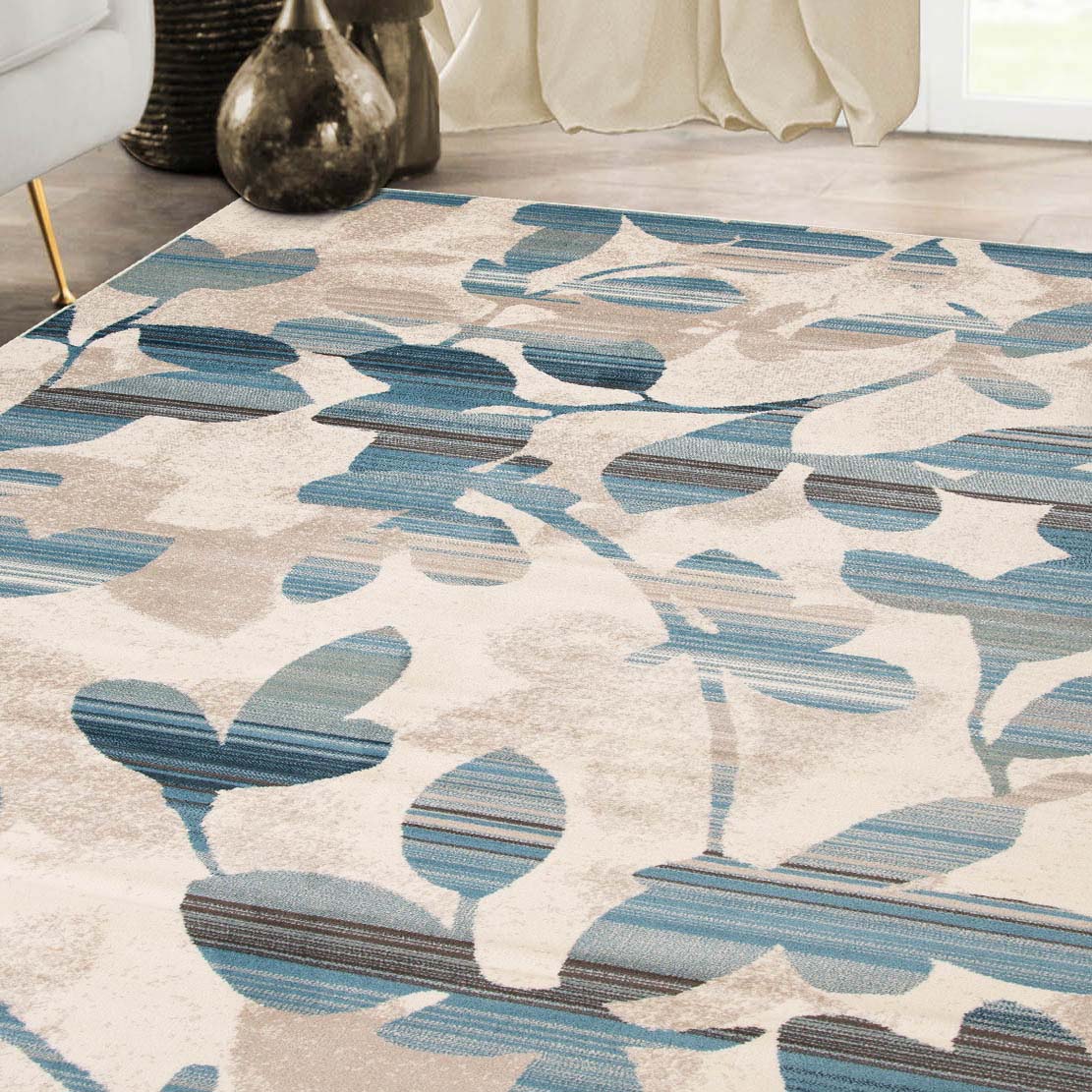 Mahonia Leaf & Vine Indoor Area Rug or Runner - Non-Slip Boho Home Decor for Living Room, Bedroom, Hallway | Soft & Durable Floor Mat