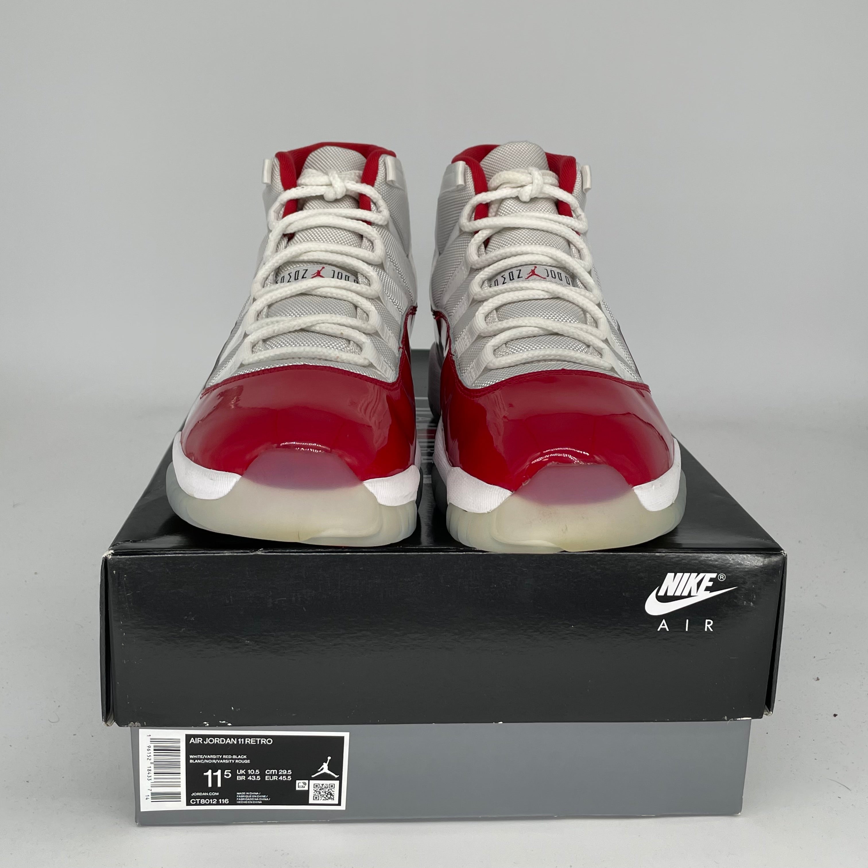 AIR JORDAN 11 CHERRY Basketball Shoes Men's Size 11.5 - Retro Style Sneakers CT8012 116 for Sports & Casual Wear