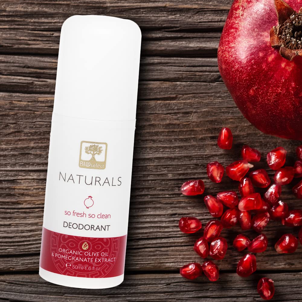 Natural Pomegranate Body Deodorant Spray - 50ml Fresh & Long-Lasting Odor Protection - Perfect for Gym, Work & Daily Active Lifestyle