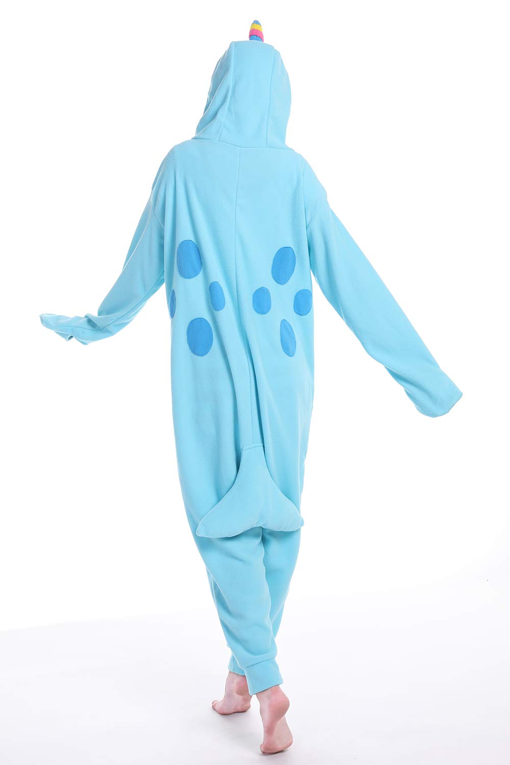 WOTOGOLD Narwhal Unisex Adult Animal Cosplay Costume Pajamas - Perfect for Halloween, Christmas, Themed Parties & Loungewear