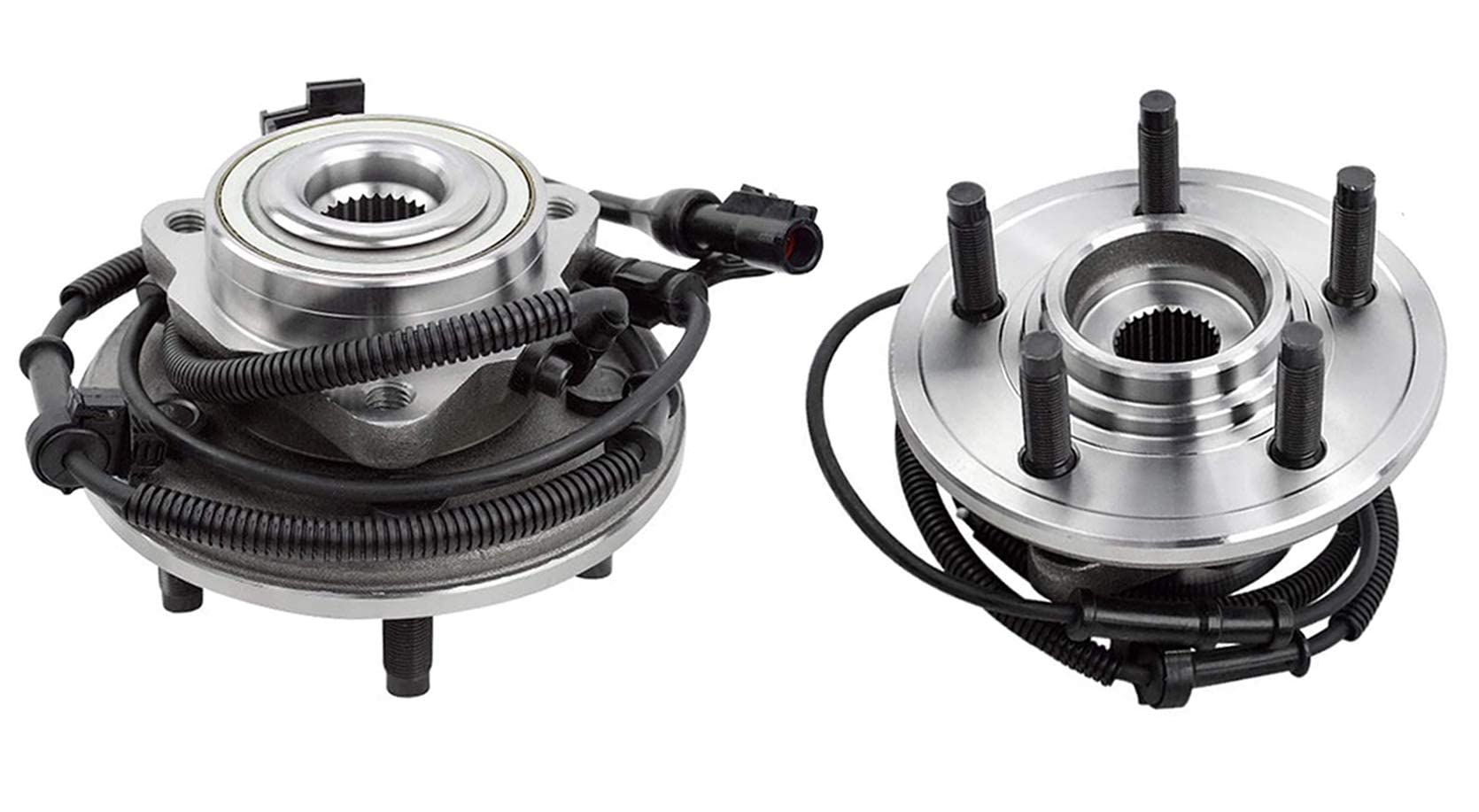 2-Pack Front Wheel Hub & Bearing Assembly for 2006-2010 Ford Explorer & Mercury Mountaineer | 2007-2010 Explorer Sport Trac Replacement | Easy DIY Installation for Smooth Ride & Improved Handling