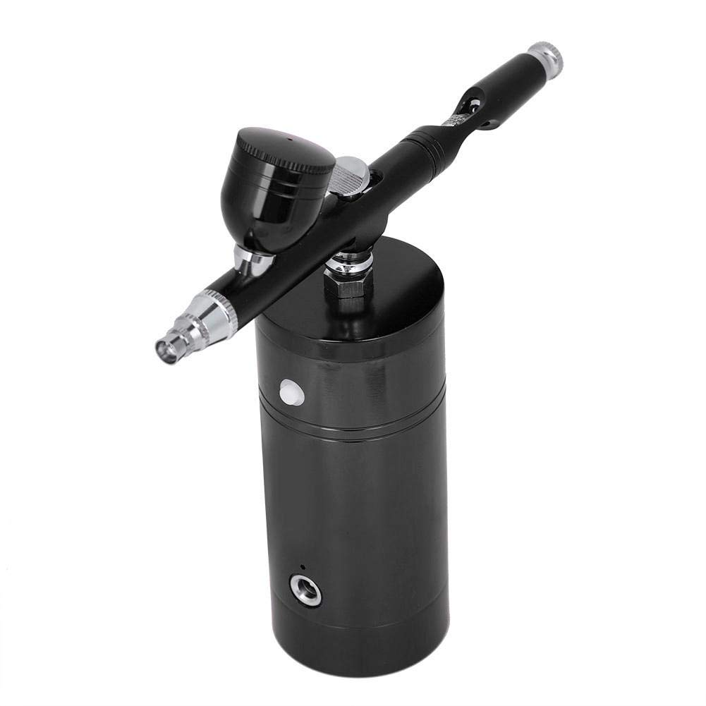 Professional Airbrush Kit with Mini Air Compressor & High Power Spray Gun for Tattoo, Nail Art, Cake Decorating & Model Painting (Black) - Perfect for Artists & DIY Enthusiasts