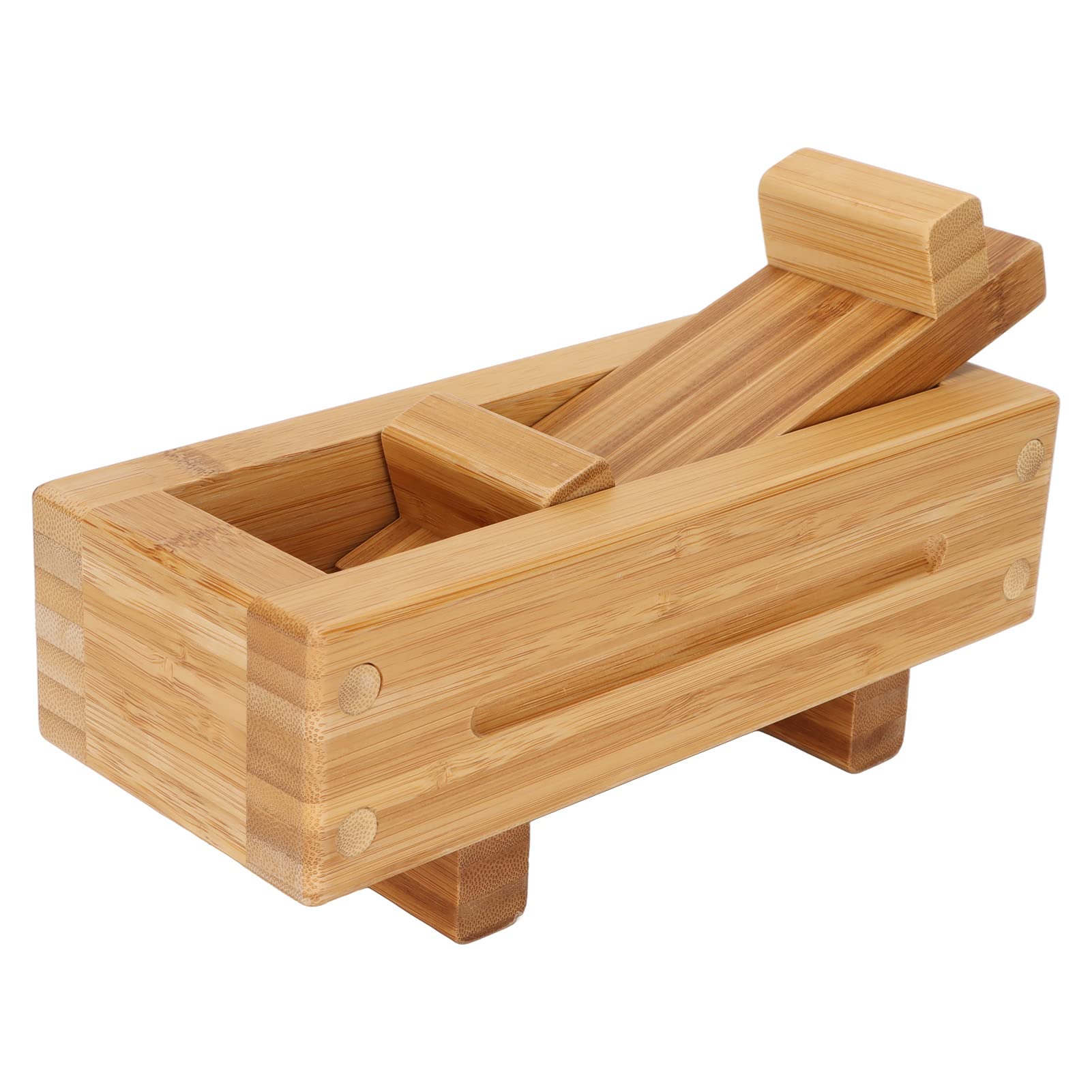 Premium Wooden Sushi Press Mold - Rectangular Sushi Maker Kit with Rice Mold Box for Homemade Sushi Rolls - Perfect for Japanese Cuisine, Party Platters & DIY Cooking Gifts