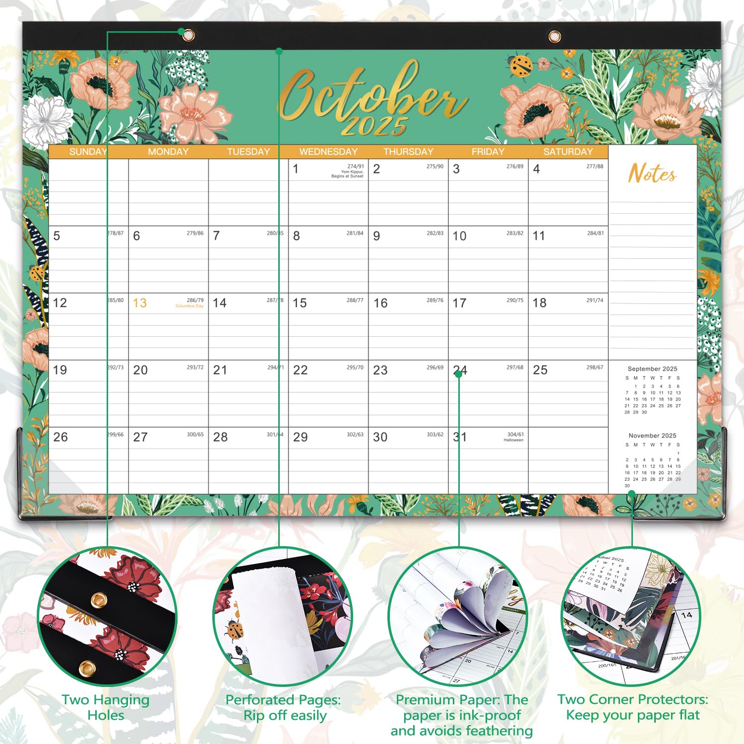 2025-2026 18-Month Desk Calendar | July 2025 - December 2026 | Large 17