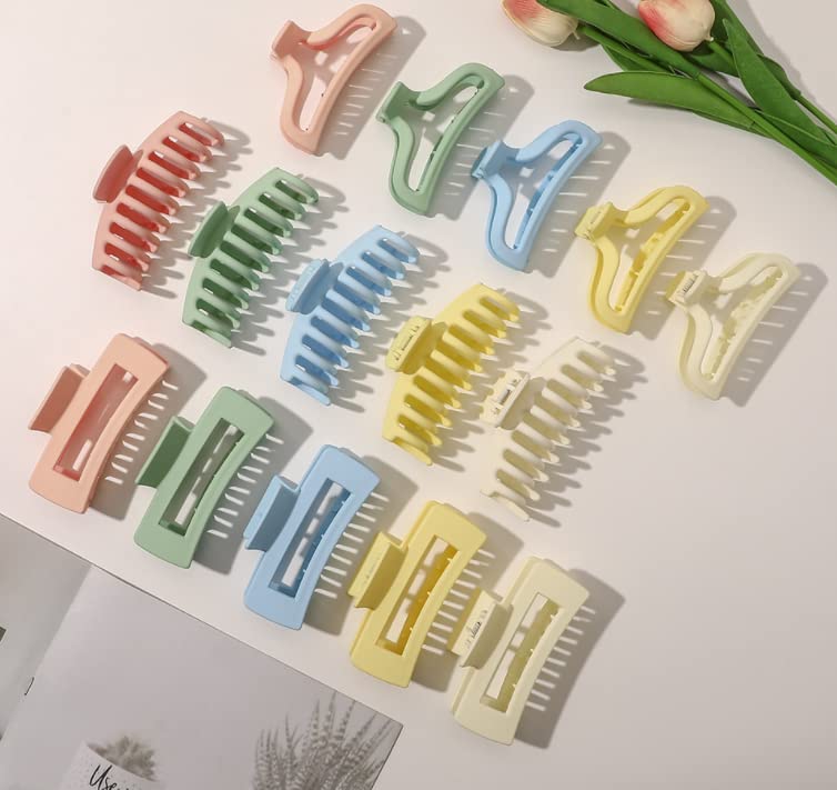 UltraStylist Macaron Acrylic Hair Claw Clips for Women - Medium Size Hair Clips for Thick Hair - Non-Slip Hair Accessories for Ponytail, Bun & Updo Hairstyles