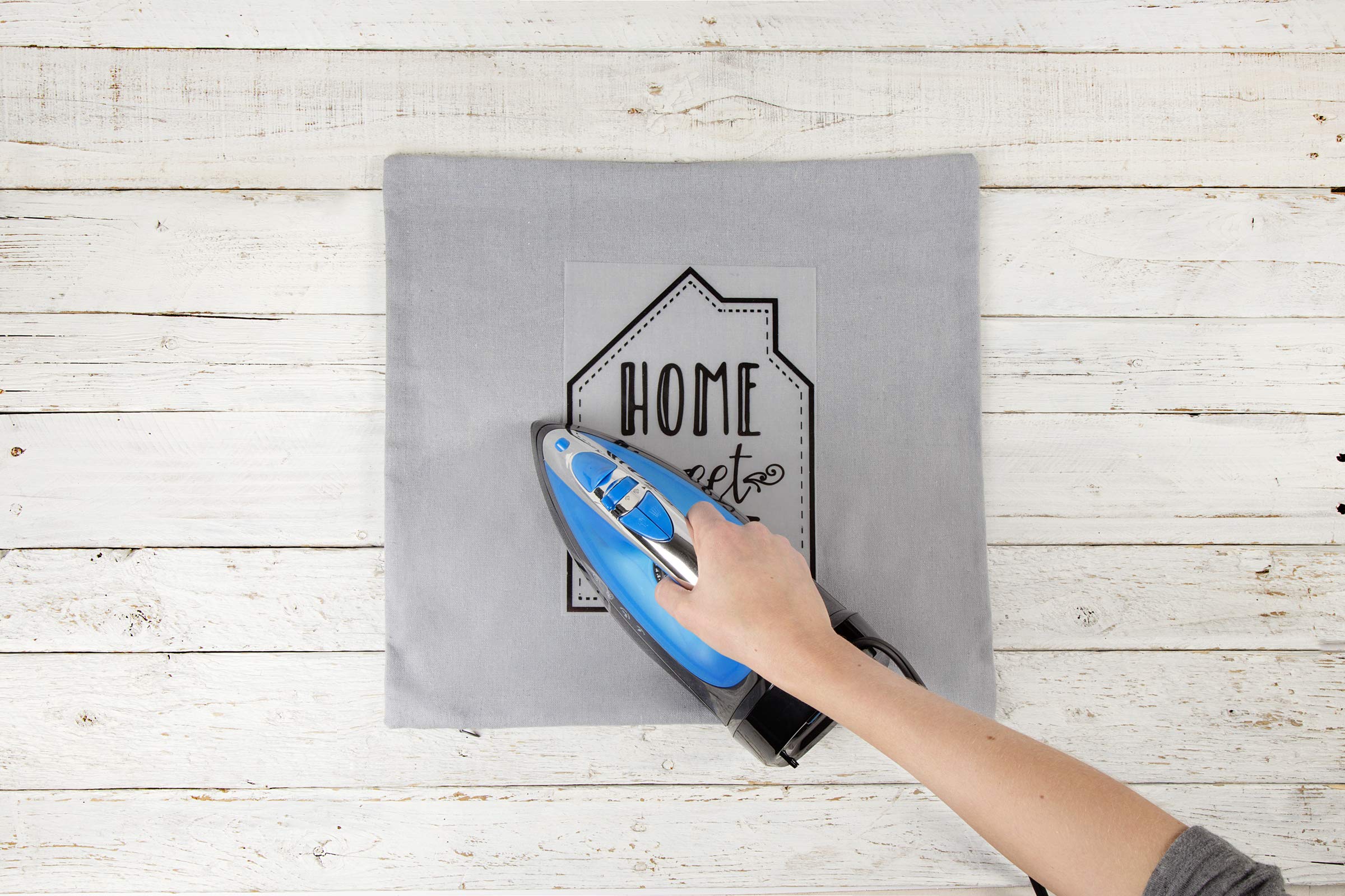 Darice Sweet Home Iron On Transfer - Black, 6.75 x 9.75 Inches - DIY Fabric Decoration for T-Shirts, Bags & Home Decor Projects