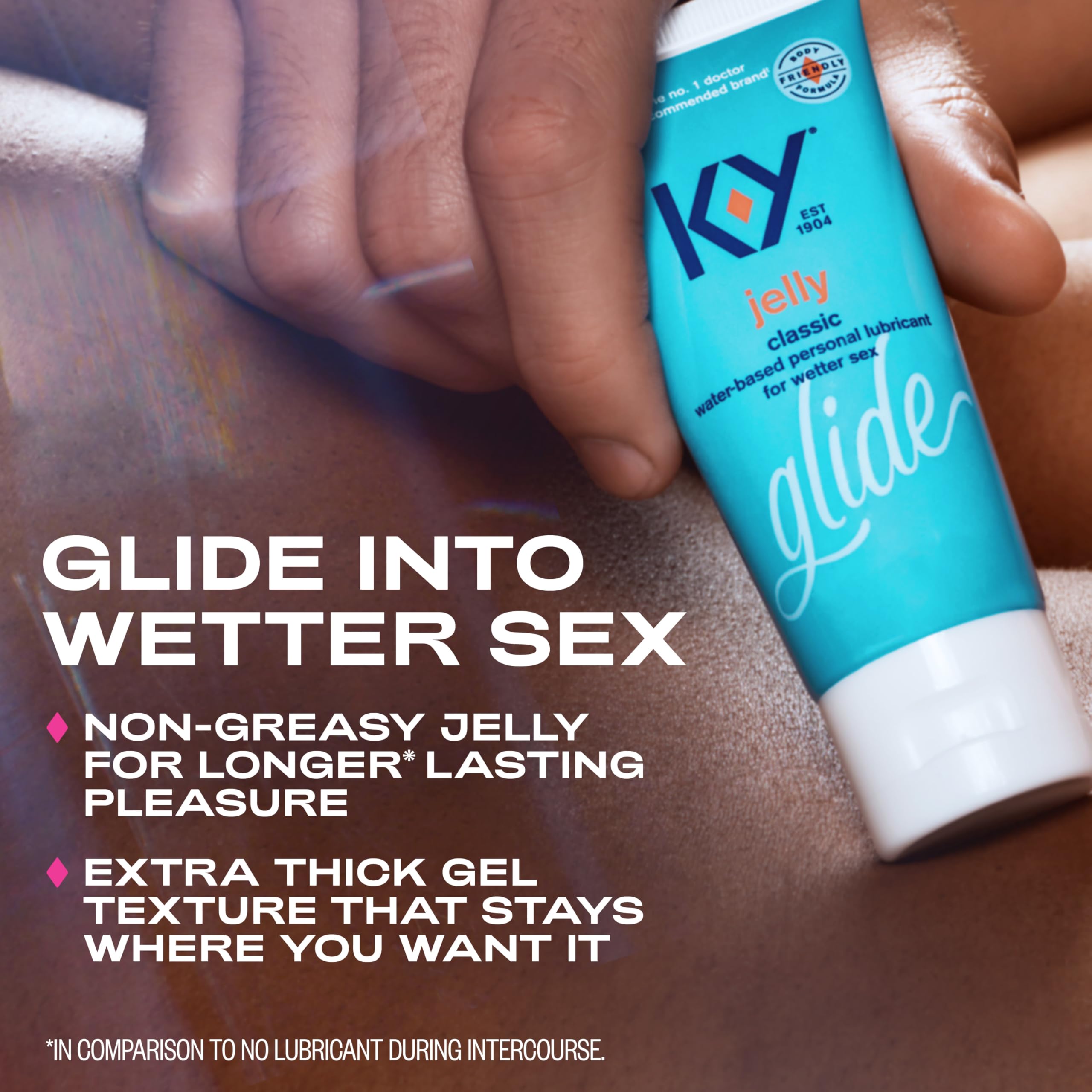 K-Y Jelly Water-Based Personal Lubricant for Sex & Anal Play – Non-Greasy, pH-Balanced Lube for Women & Men – Safe with Condoms & Sex Toys – 2 oz – Perfect for Sensitive Skin & Enhanced Intimacy