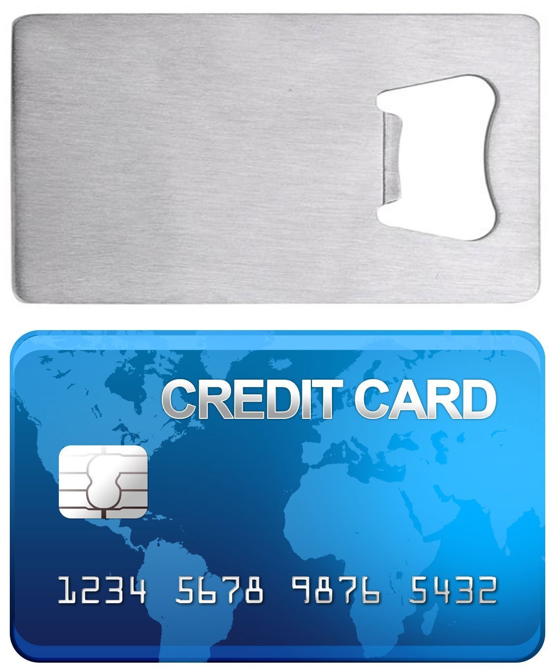 Stainless Steel Credit Card Bottle Opener - Compact Wallet-Sized Design for Bars, Parties, Camping & Everyday Carry