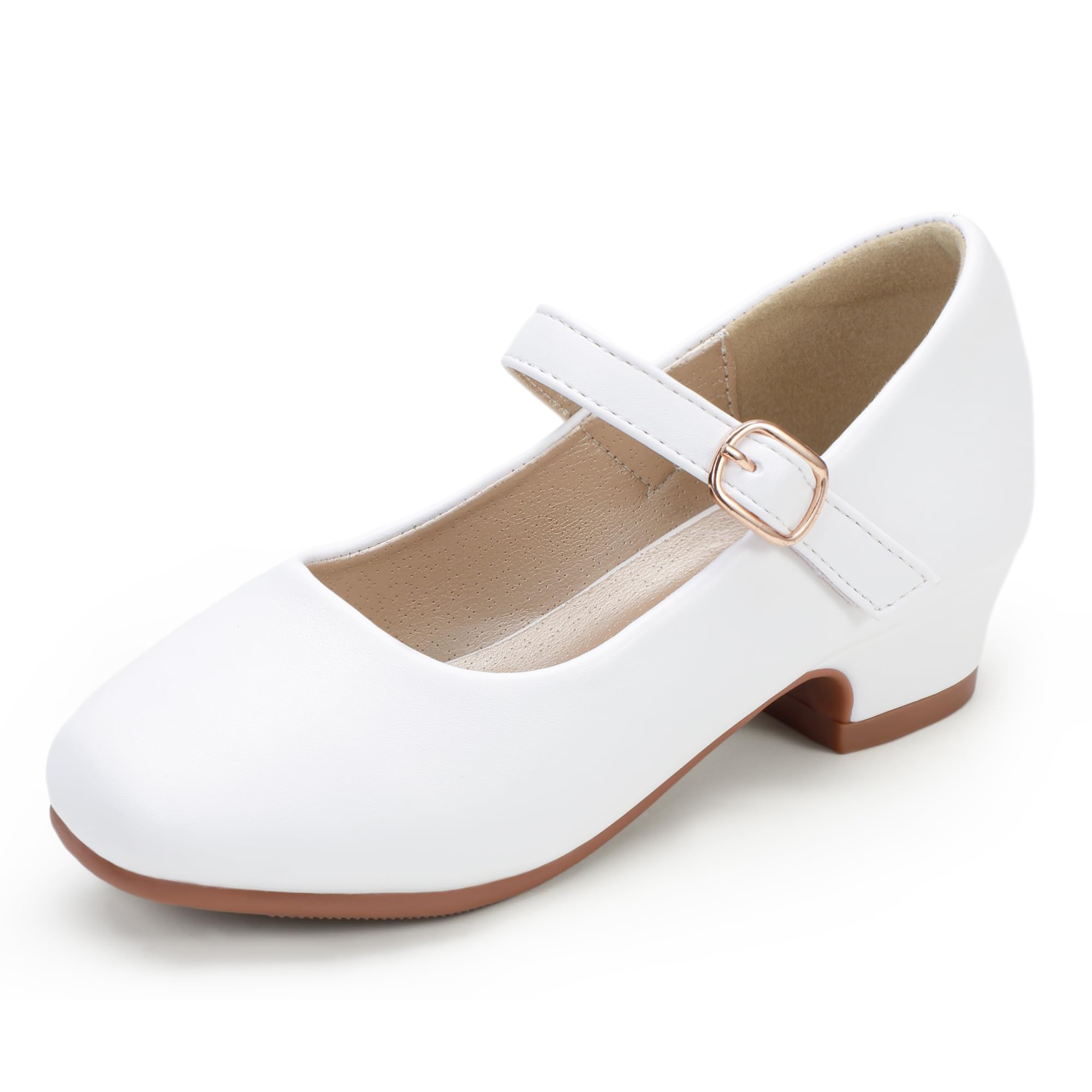 PANDANINJIA Girls Dress Shoes for Wedding & School - Flower Girl Heels