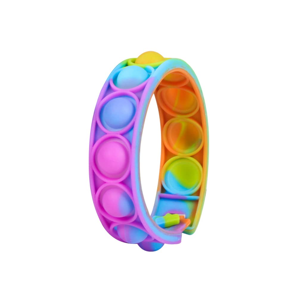 22-Piece Fidget Toy Bracelet Set - Pop Bubble Sensory Bracelets for Stress Relief & Focus - Bulk Silicone Wristbands for Kids & Adults - Perfect for Classroom Rewards, Party Favors, ADHD & Anxiety Relief
