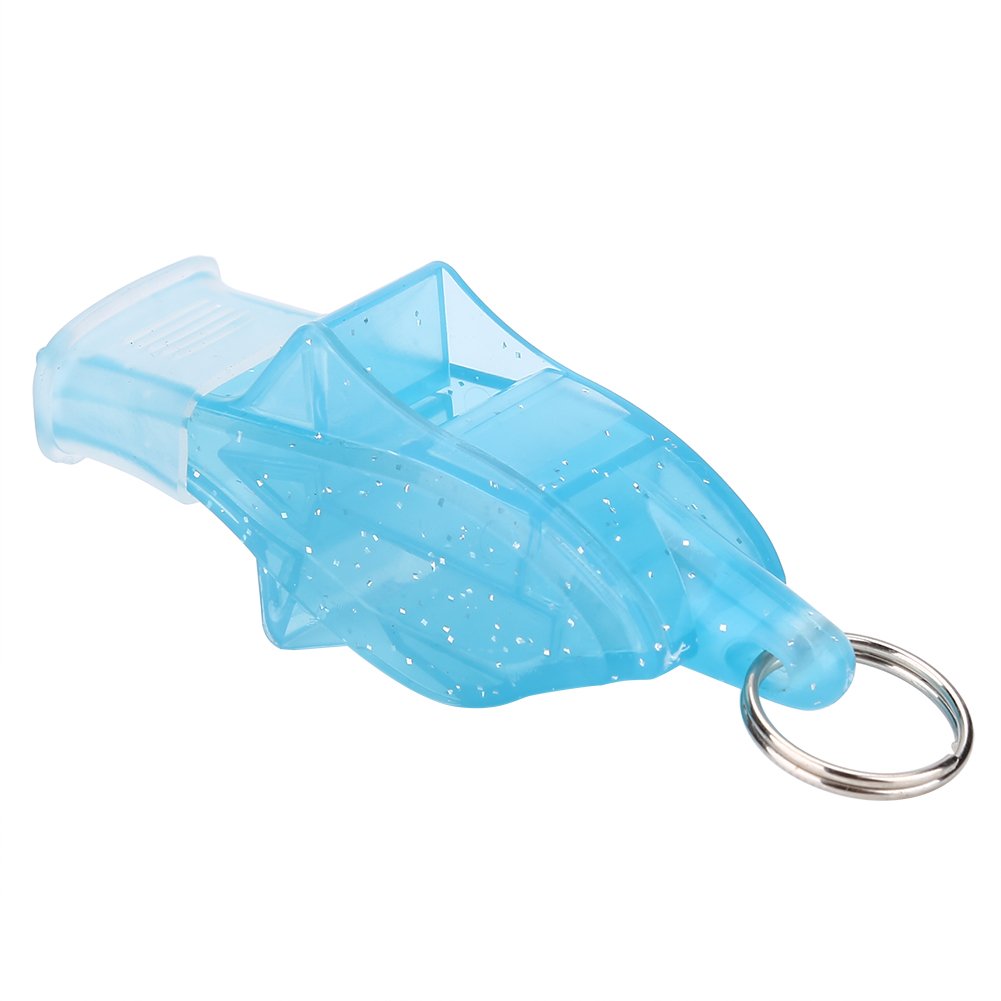 Dilwe Survival Whistle - Premium Sports Referee Whistle with Lanyard & Teeth Guard - Emergency Safety Whistle for Lifeguards, Coaches, Hiking & Outdoor Activities (Light Blue) - Perfect for Football, Basketball Games & Survival Kits