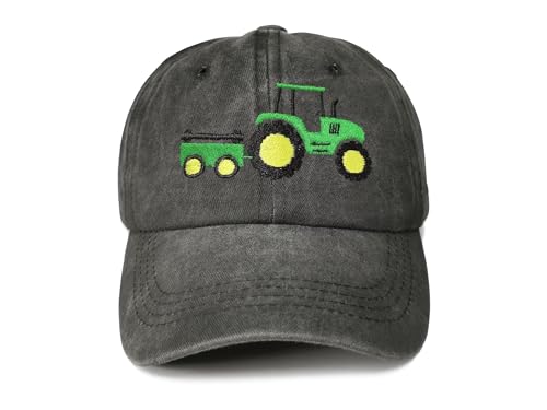 Tractor and Wagon (Washed Black)